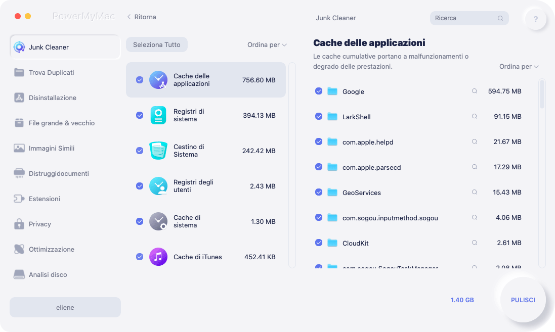 Eliminare i dati di sistema Mac in modo facile