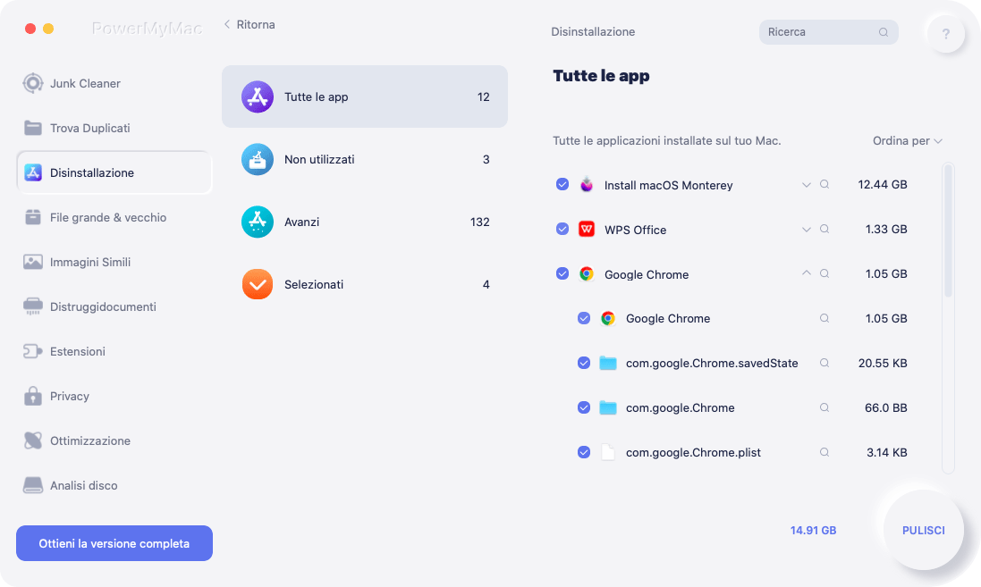 Pulisci o disinstalla Setapp