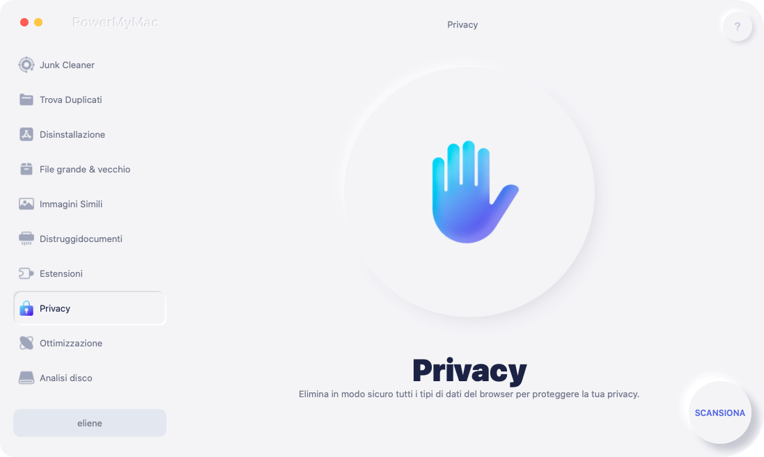 Scegli il modulo Privacy