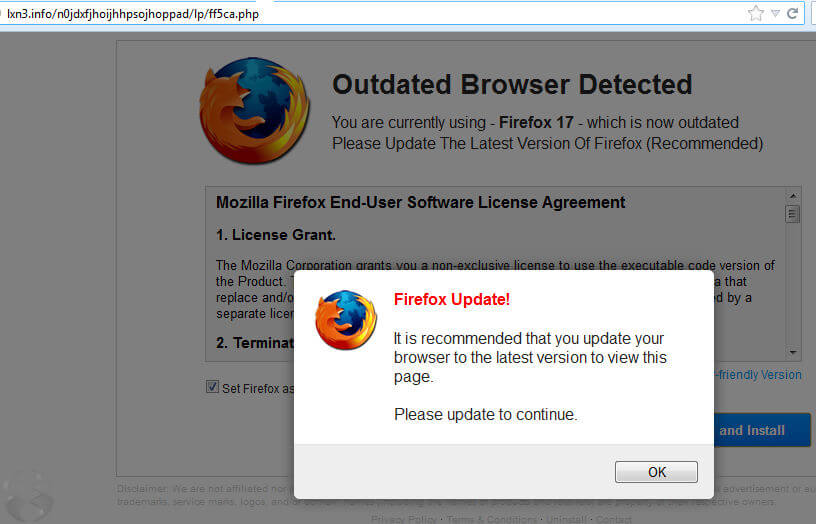 Aggiornamento Firefox