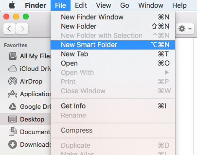 Fai clic su Nuova Smart Folder