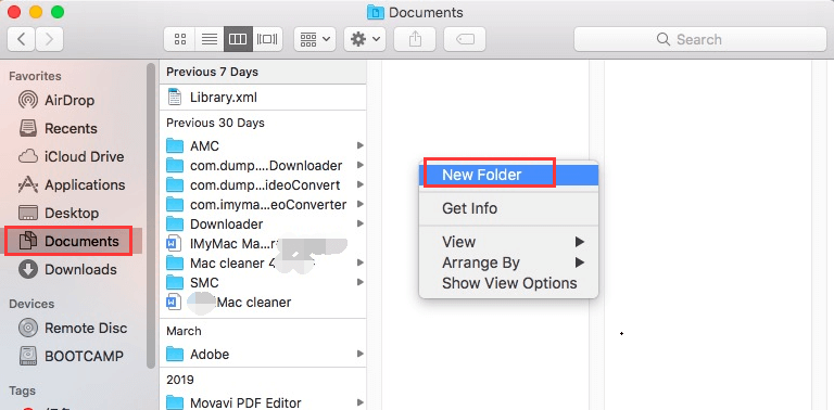 Utilizza Finder per creare una nuova cartella su Mac