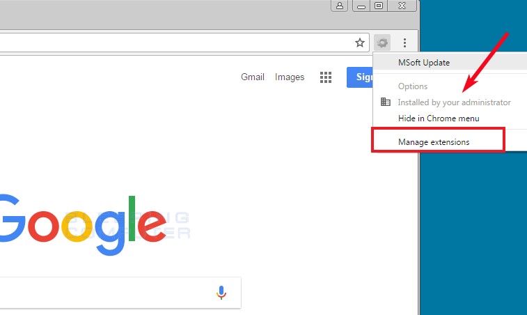 Rimuovi Informazioni su:vuoto da Chrome