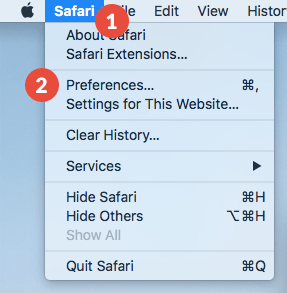 Impostazioni su Safari per eliminare Search Marquis