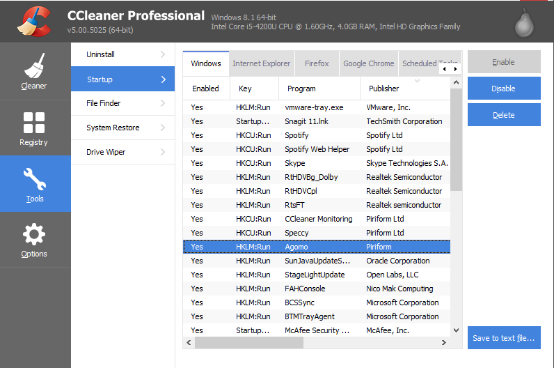 Miglior Mac Cleaner CCleaner