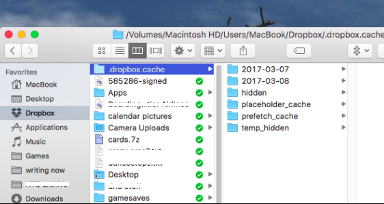 Cancella la cache di Dropbox su Mac
