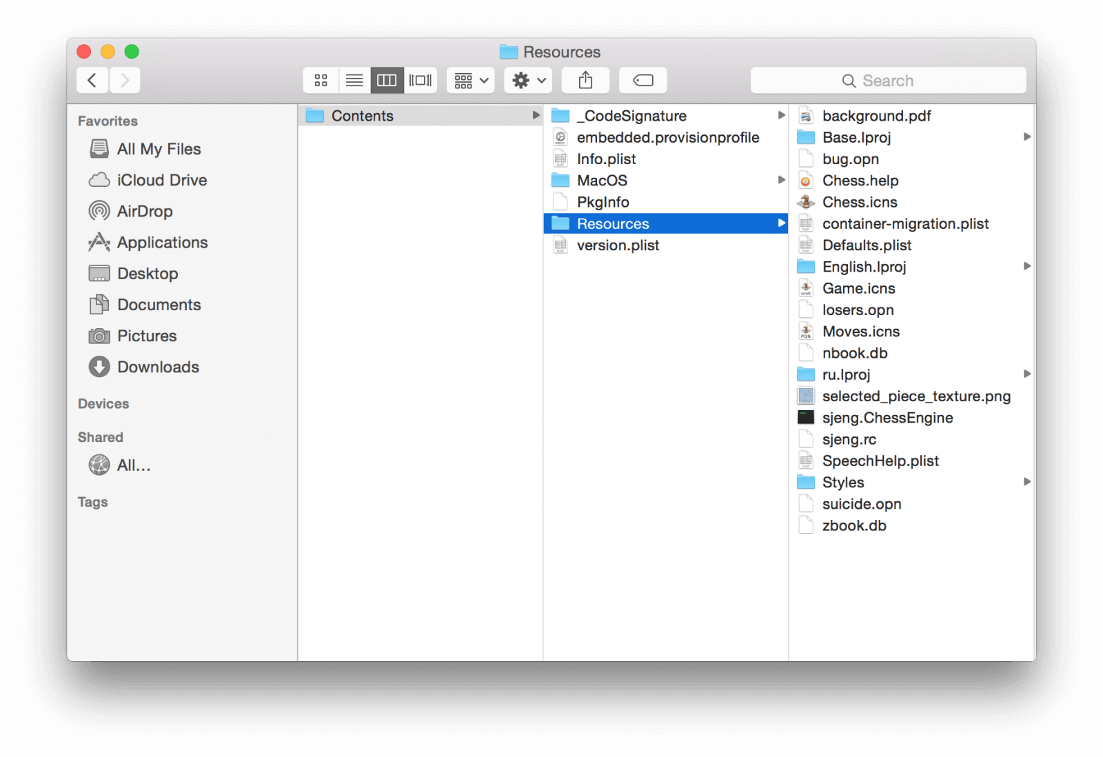 Elimina manualmente i file di lingua su Mac