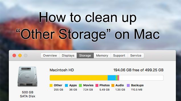 Come eliminare Altro spazio di archiviazione Mac
