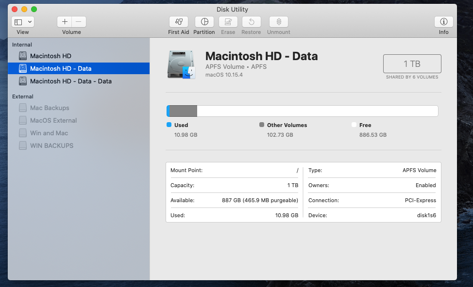Seleziona Macintosh HD per cancellare la cache WOW sul tuo Mac