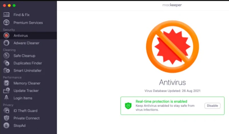 Funzioni di sicurezza di MacKeeper