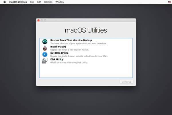 seleziona Reinstalla macOS dalla finestra Utilità per reinstallare sistema operativo mac