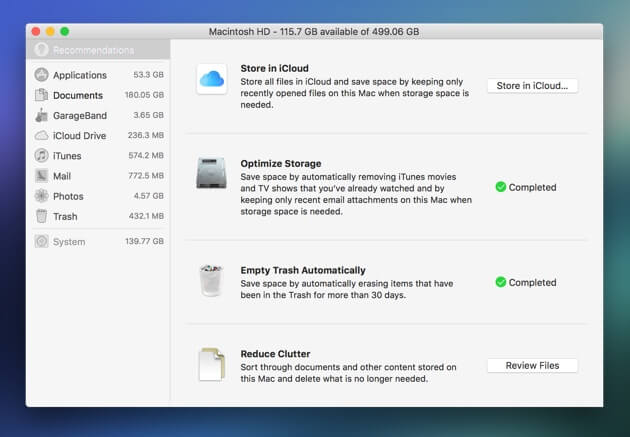 Come accedere a Optimize Storage su Mac