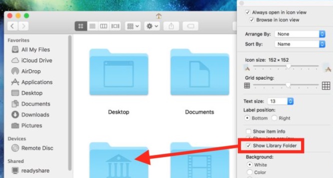 Mostra facilmente la cartella Libreria su Mac