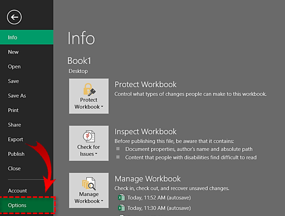 Cancella l'elenco dei documenti recenti in Excel