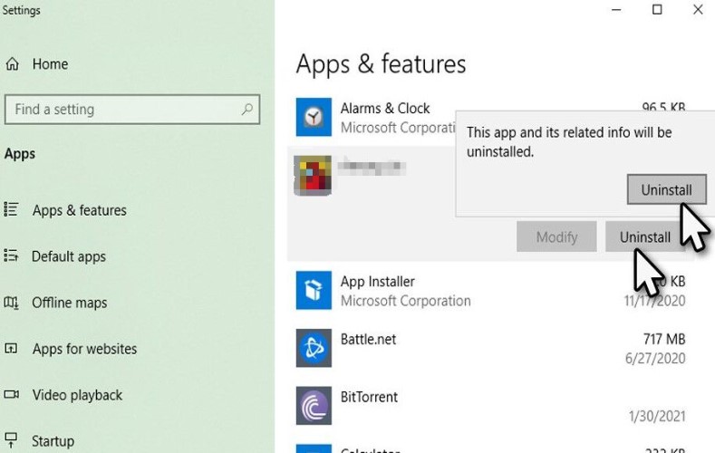 Disinstalla Sea of ​​Thieves su Windows