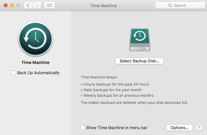 Backup con Time Machine