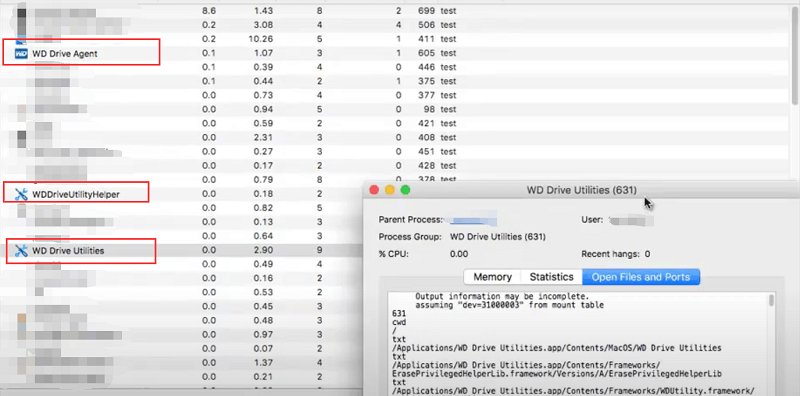 Disinstalla WD Drive Utilities