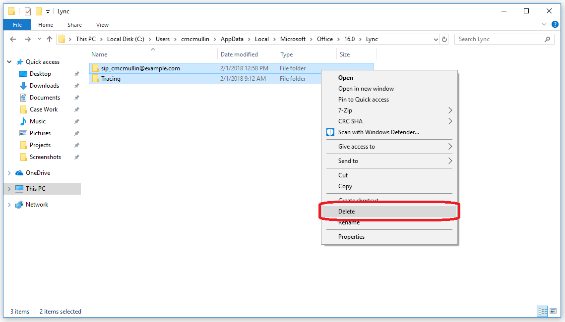 Pulisci Skype Lync/Microsoft Lync su Windows