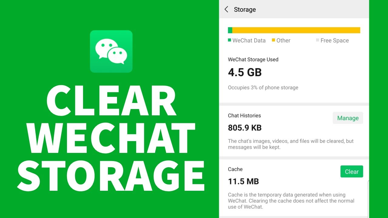 Svuota la cache di WeChat sul mio telefono