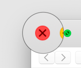 Fare clic sull'icona X per disinstallare PhotoStyler su Mac