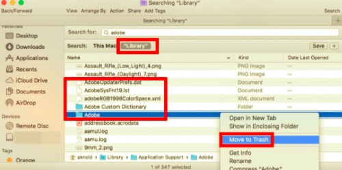 Rimozione manuale dei componenti di Adobe Acrobat Reader DC