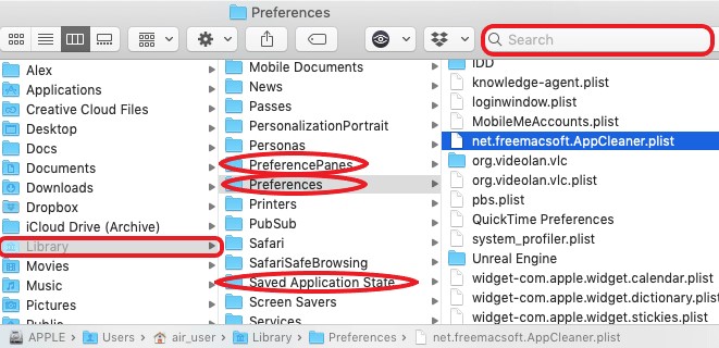 Rimuovere le cache relative ad AppCleaner