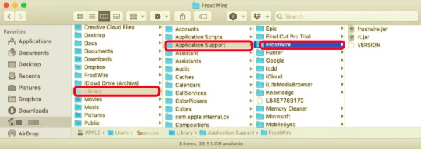 Disinstalla FrostWire su Mac con i suoi file di supporto