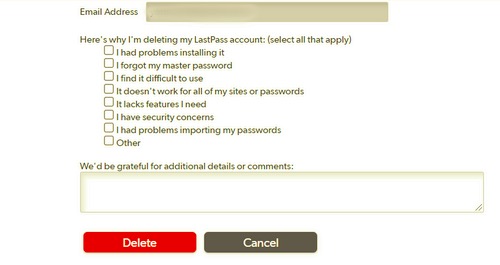 Elimina l'account LastPass su Mac senza password