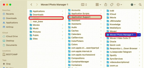 Rimuovi Movavi dal Mac con i file di supporto