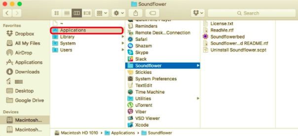 Rimuovere Soundflower dal Mac manualmente