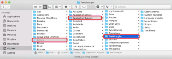 Disinstalla manualmente TextWrangler dal Mac con i suoi file di supporto