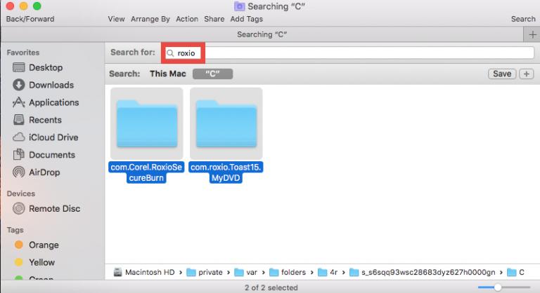 Disinstalla completamente Toast Titanium su Mac