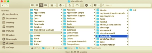Disinstallare Visual Studio su Mac