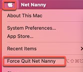 Forza l'uscita da Net Nanny su Mac