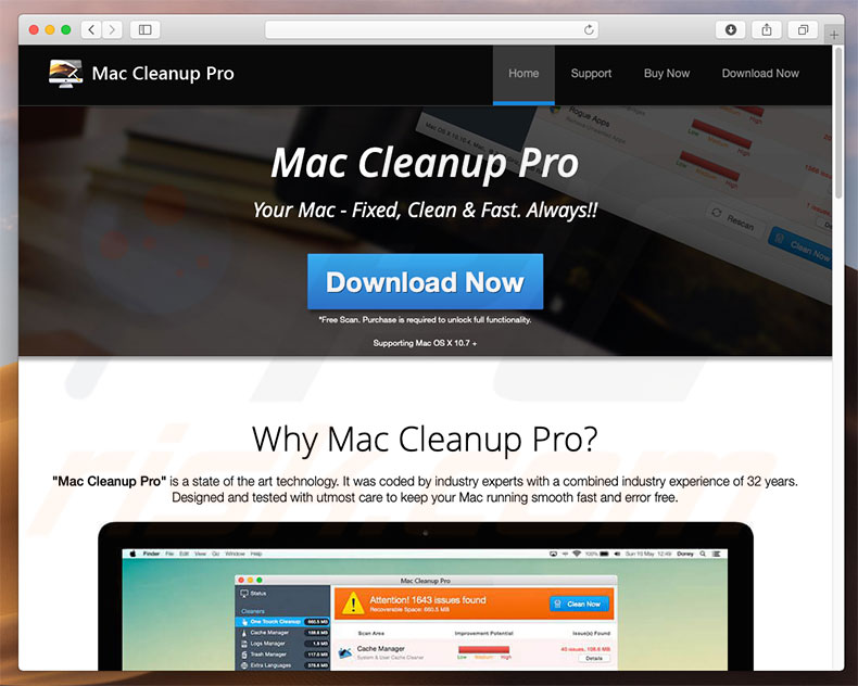 Malware di Mac Cleanup Pro