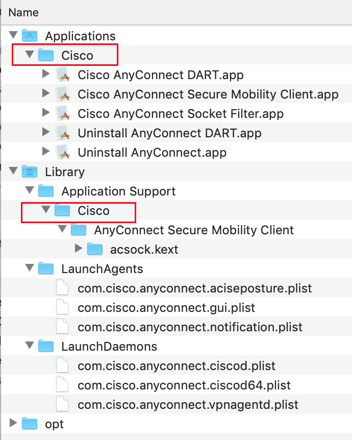 Elimina i file residui di Cisco