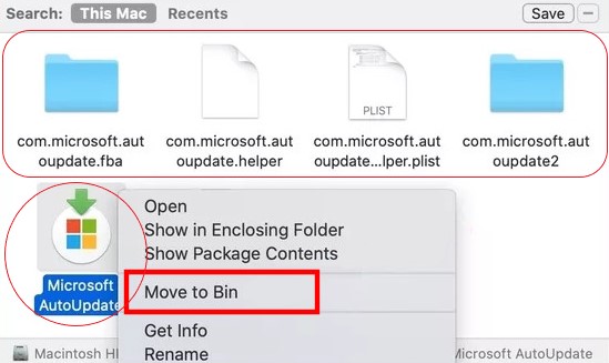 Disinstalla manualmente Microsoft AutoUpdate per Mac