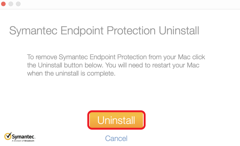 Disinstalla manualmente Symantec su Mac