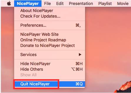 Passaggi per disinstallare NicePlayer