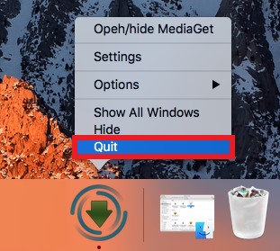 Disinstalla manualmente Mediaget su Mac