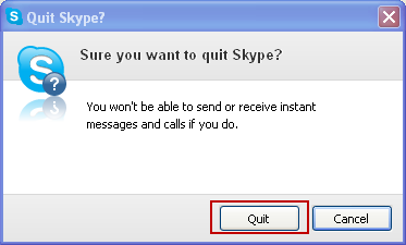 Esci da Skype