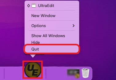 Esci da UltraEdit prima di rimuoverlo