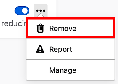 Disinstalla l'estensione AdChoice da FireFox