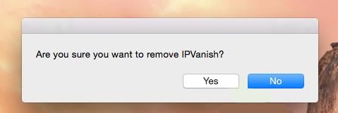 Disinstalla manualmente IPVanish su Mac
