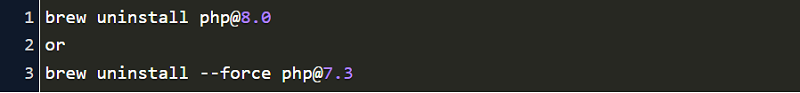 Disinstalla PHP su Mac usando Terminale