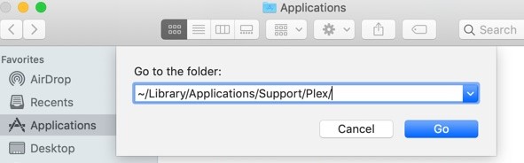 Elimina completamente i file Plex