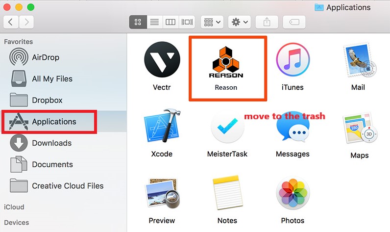 Come disinstallare completamente Reason su Mac