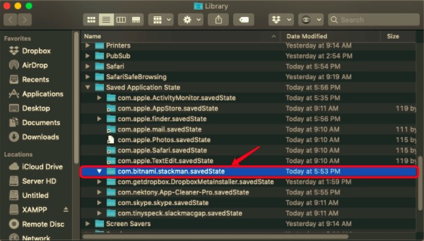 Disinstalla XAMPP su Mac con i file rimanenti