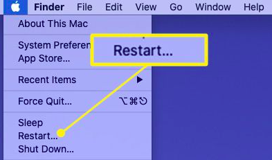 Riavvia il tuo Mac per disinstallare completamente KeyCue