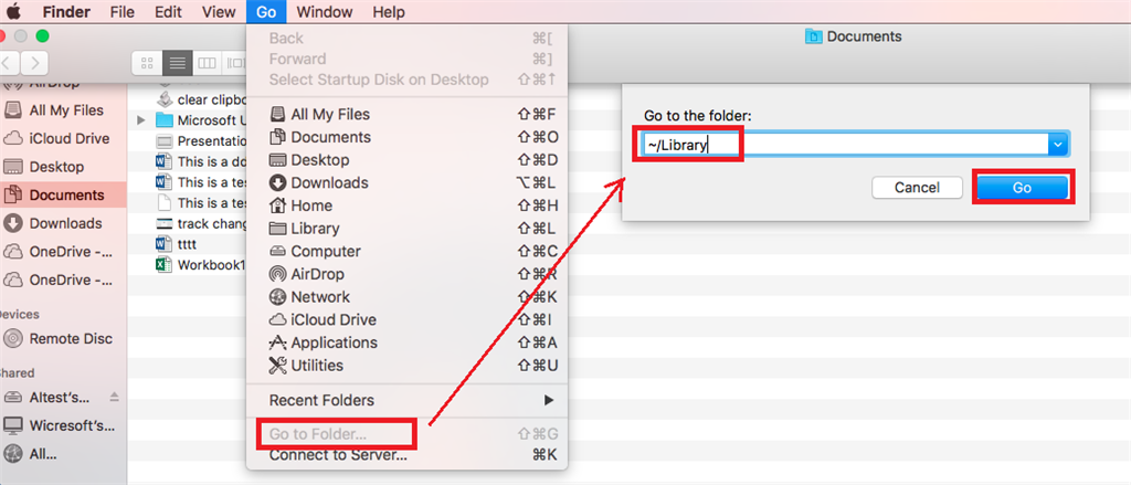 Naviga nella cartella Libreria per disinstallare ScreenFlow